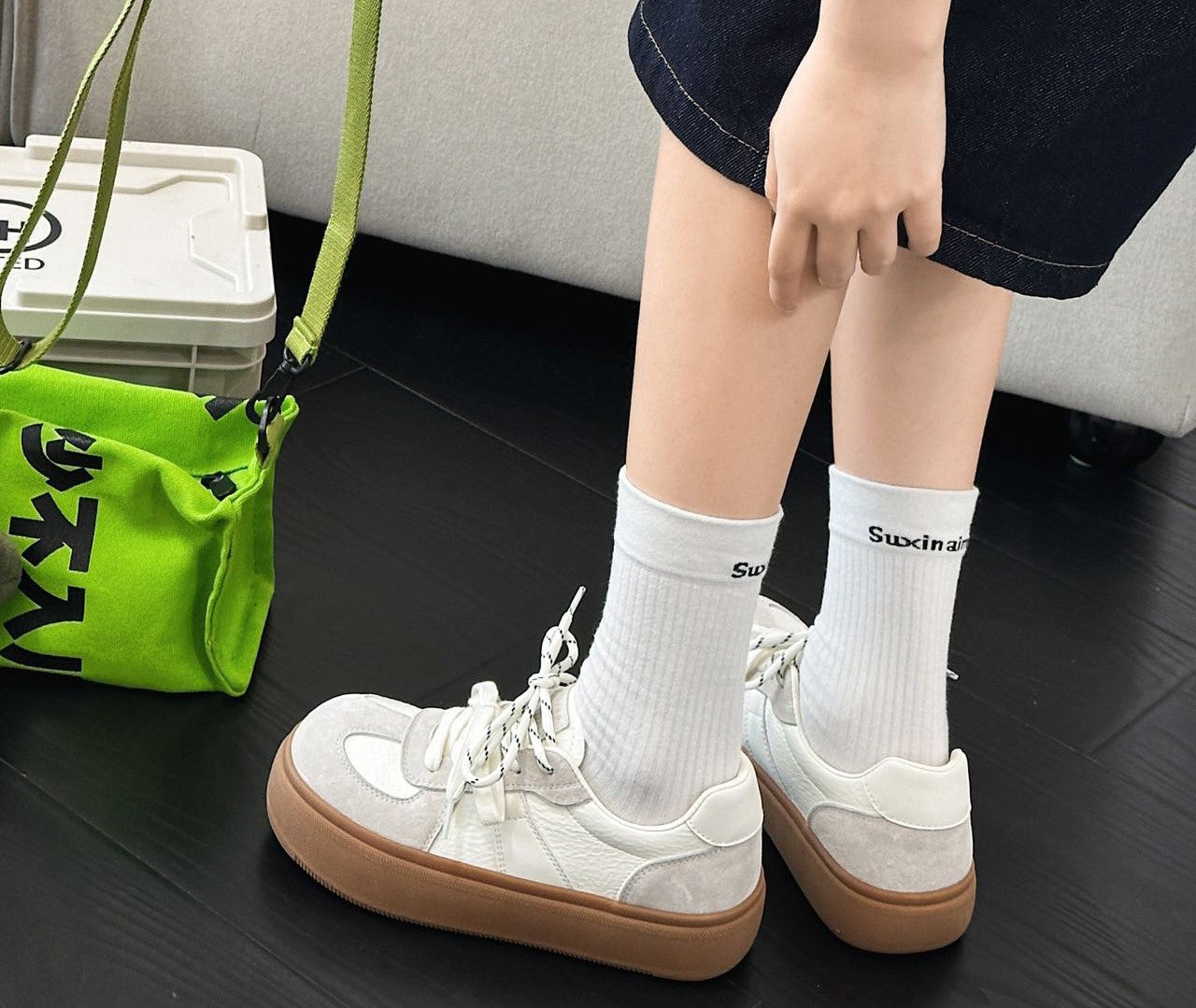 Retro Lace-Up Platform Shoes