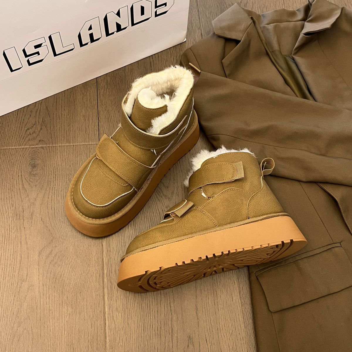 Velcro Plush Winter Boots