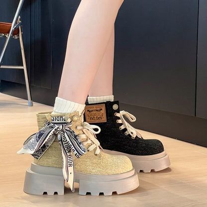 Statement Scarf Accent Boots