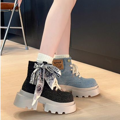Statement Scarf Accent Boots