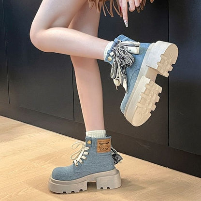 Statement Scarf Accent Boots