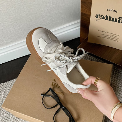 Retro Lace-Up Platform Shoes