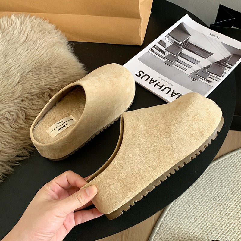 Cozy Suede Winter Slippers with Plush Lining Non-Slip Sole